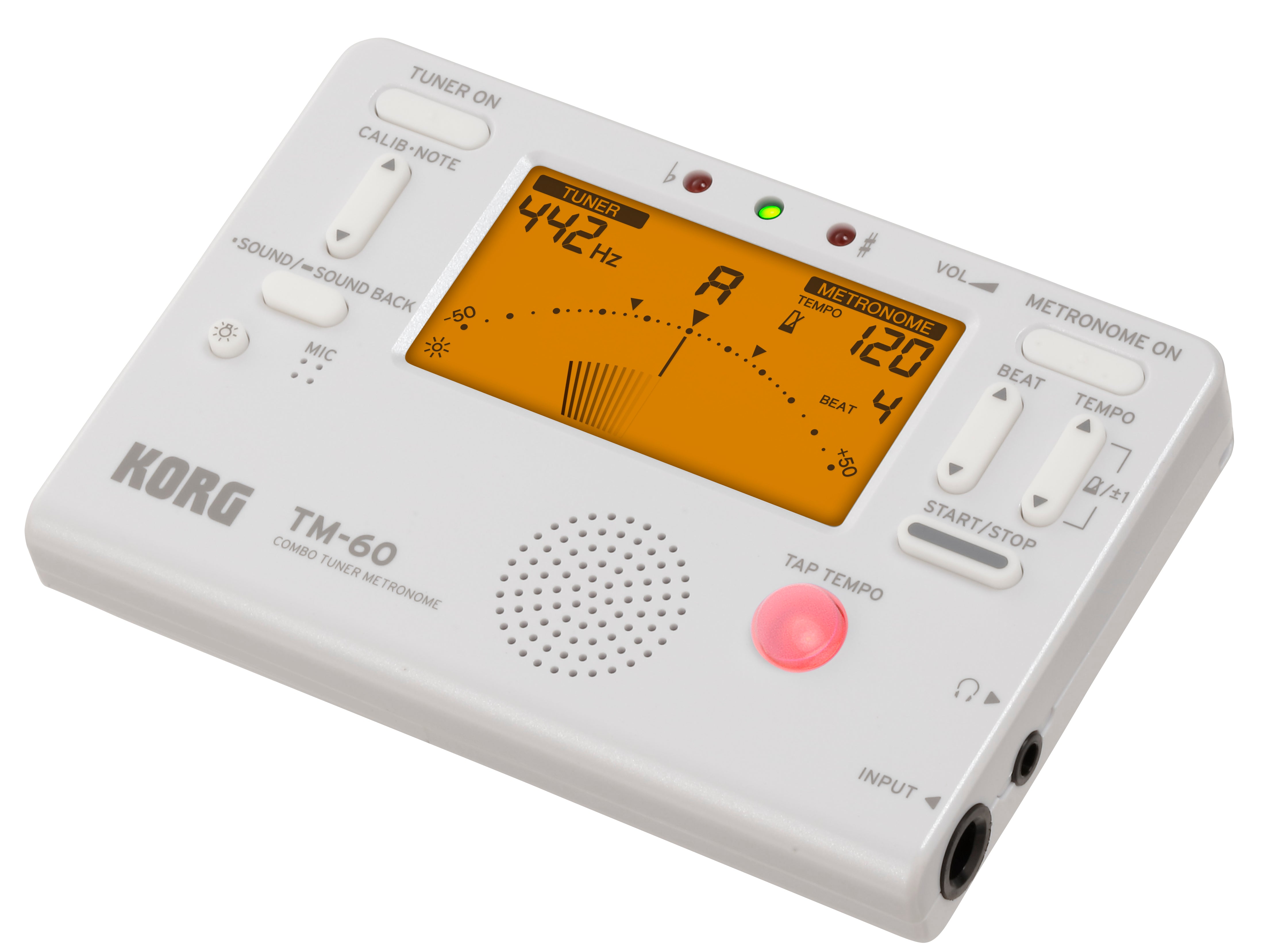 TM-60 White - Combo Tuner/Metronome