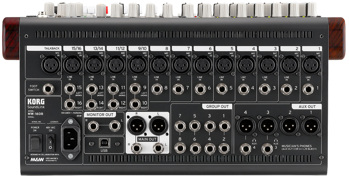 SoundLink MW-1608 16-channel Hybrid Mixer KORG USA Official Store