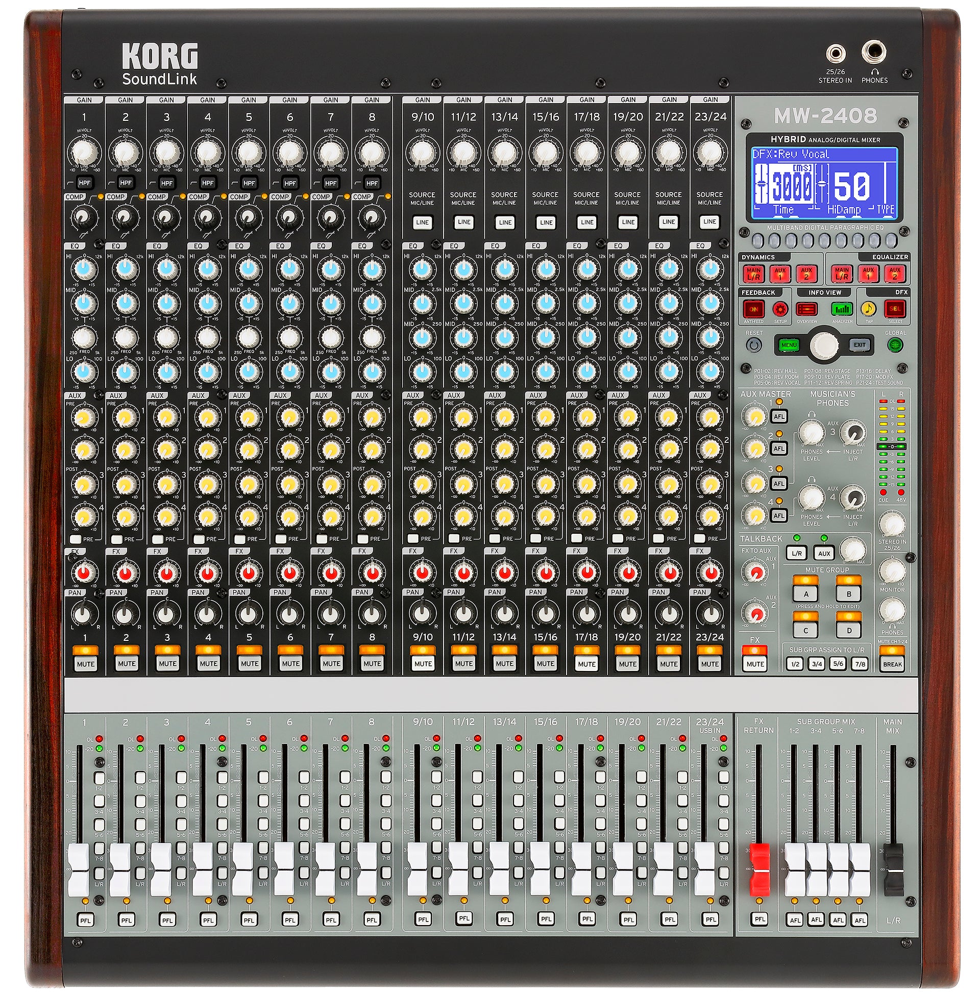 SoundLink Mixer (Black) - MW 1608BK / MW 2408BK channel hybrid mixer
