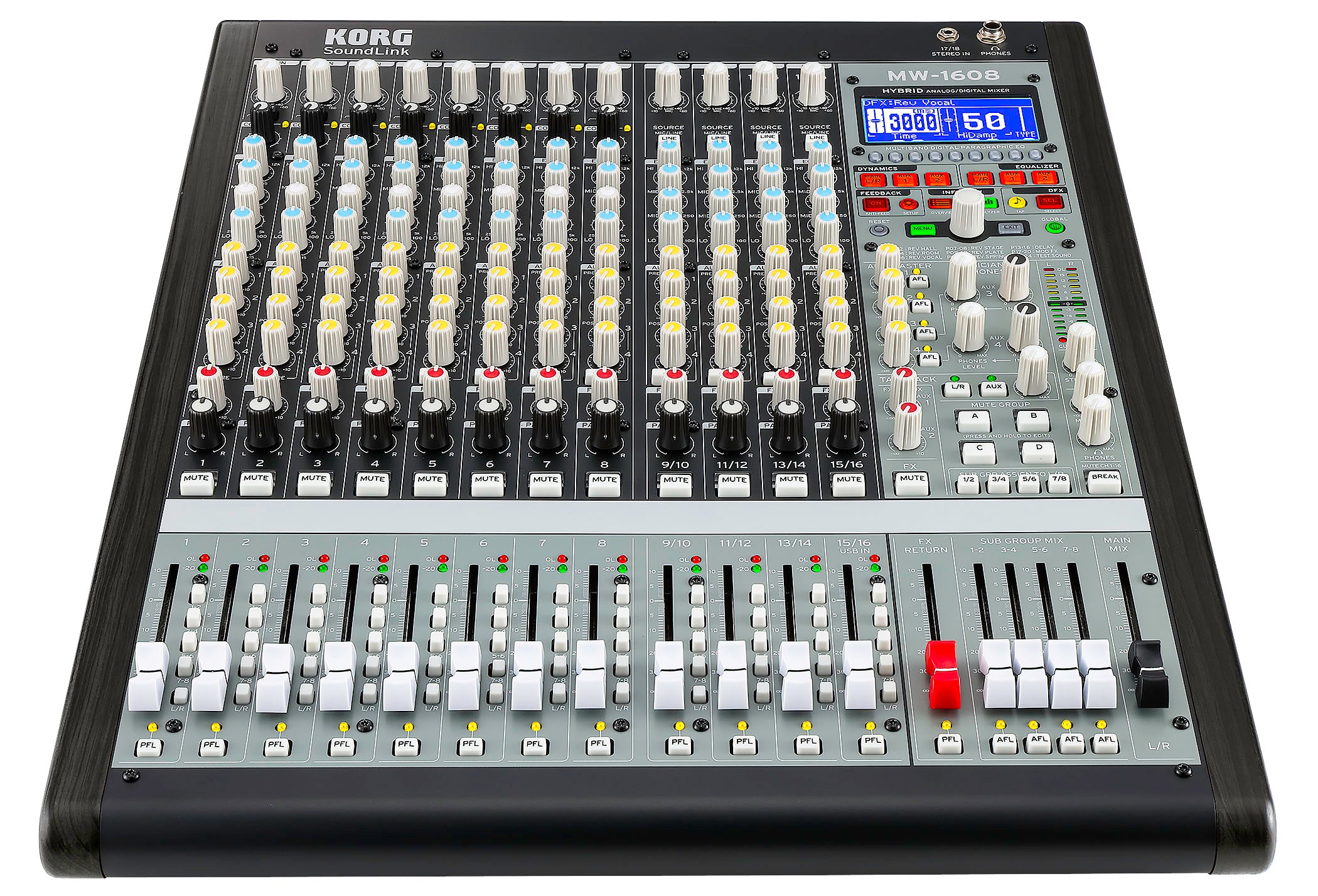 SoundLink MW-1608BK 16-channel Hybrid Mixer - Black KORG USA Official Store