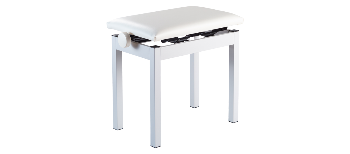 Adjustable Piano Bench White