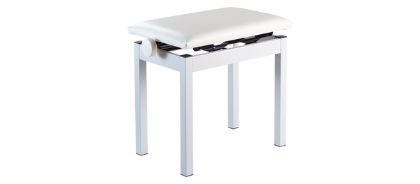 Adjustable Piano Bench White