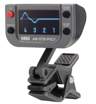 KORG 有機EL採用 ポリフォニック クリップチューナー ベース用 AW-OTB-POLY z2zed1b AW-OTB-POLY - Polyphonic Clip-on Bass Tuner